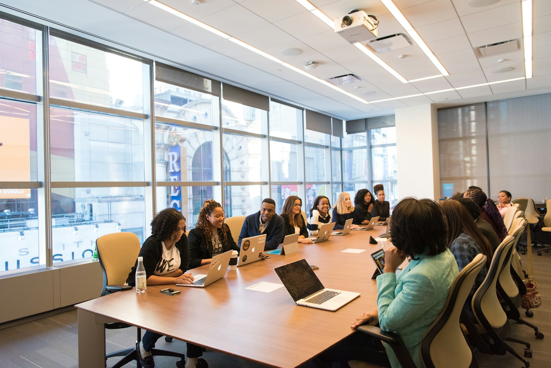 Advisors in a boardroom meeting